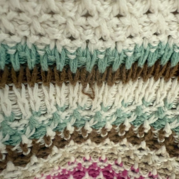 LOFT Striped Pointelle Sweater Size Small Lightweight - Picture 5 of 8